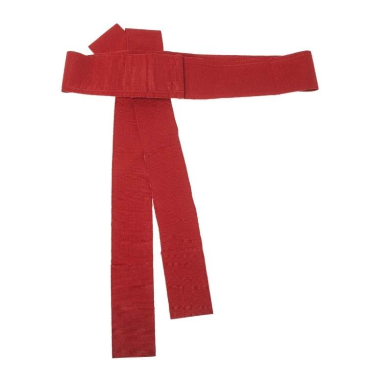 Pre Owned Dolce & Gabbana Red Grosgrain Embellished Bow Waist Belt Size 38