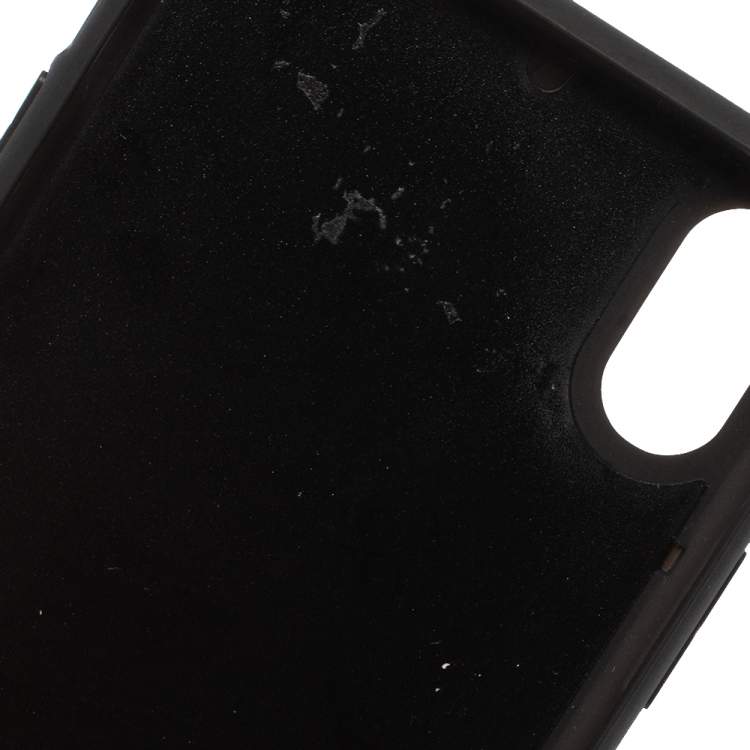 Pre Owned Dolce & Gabbana White Rubber Care Label Detail iPhone XS Case