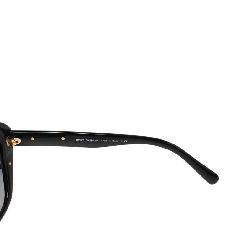 Pre Owned Dolce & Gabbana Black Acetate DG4167 Sicilian Baroque Gradient Sunglasses