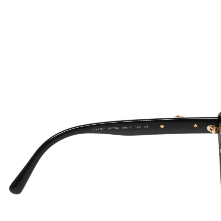 Pre Owned Dolce & Gabbana Black Acetate DG4167 Sicilian Baroque Gradient Sunglasses