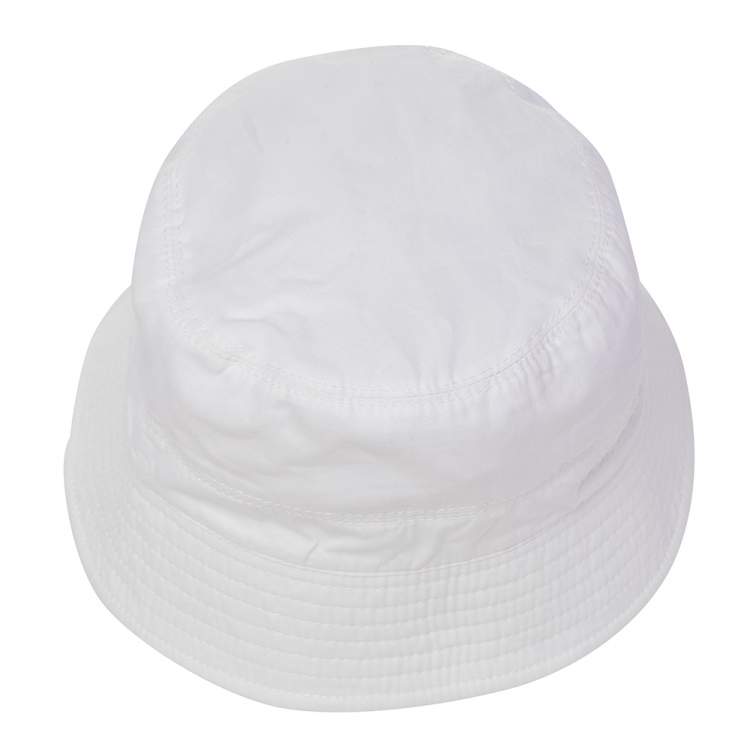 Pre Owned Dolce & Gabbana White Logo Embroidered Cotton Bucket Hat S