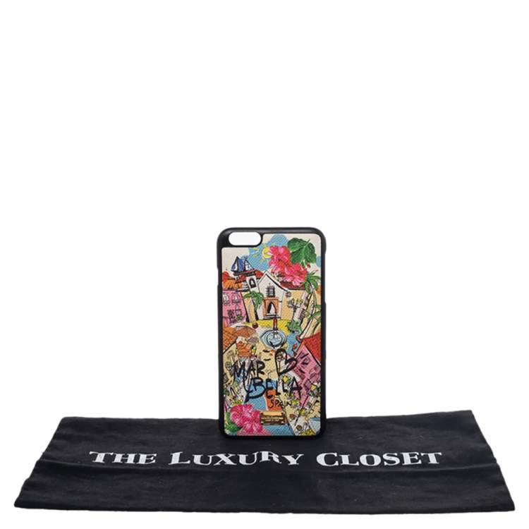 Pre Owned Dolce & Gabbana Multicolor Leather Marbella iPhone 6/6s Plus Cover