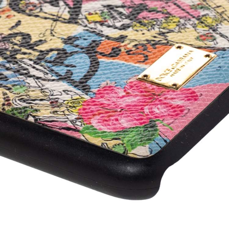 Pre Owned Dolce & Gabbana Multicolor Leather Marbella iPhone 6/6s Plus Cover