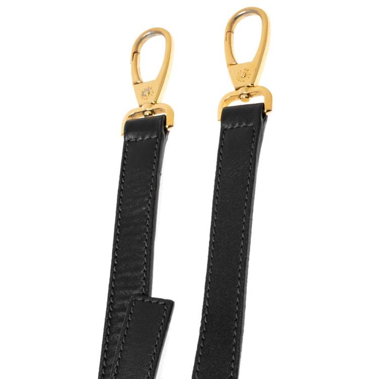 Pre Owned Dolce & Gabbana Black Leather Shoulder Bag Strap