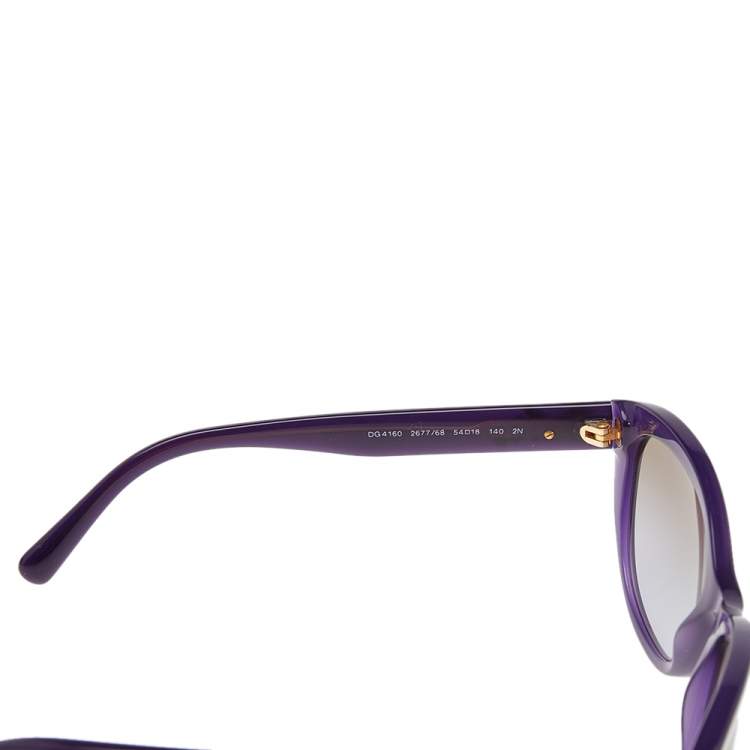 Pre Owned Dolce & Gabbana Purple/Brown Gradient DG 4160 Cat-Eye Sunglasses