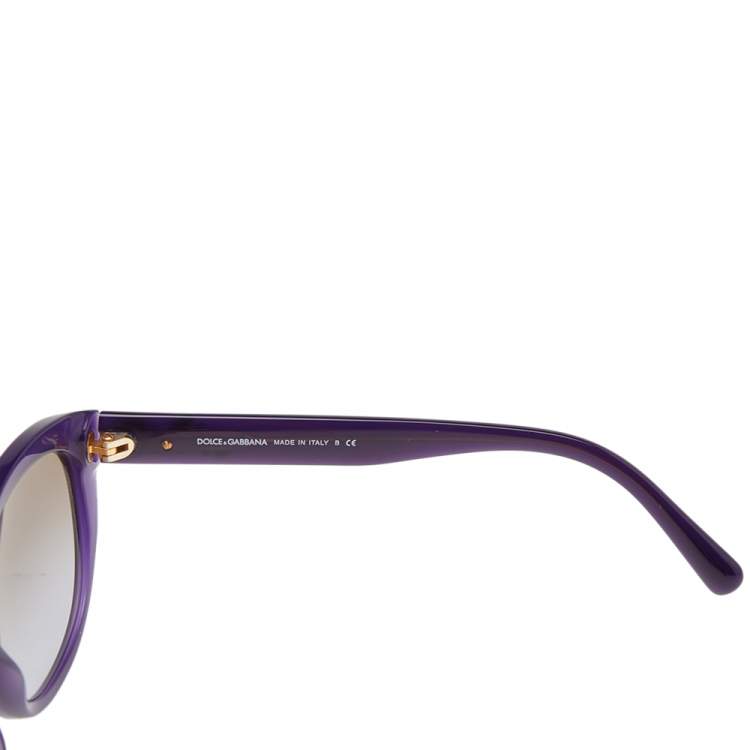 Pre Owned Dolce & Gabbana Purple/Brown Gradient DG 4160 Cat-Eye Sunglasses