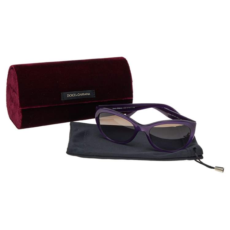Pre Owned Dolce & Gabbana Purple/Brown Gradient DG 4160 Cat-Eye Sunglasses