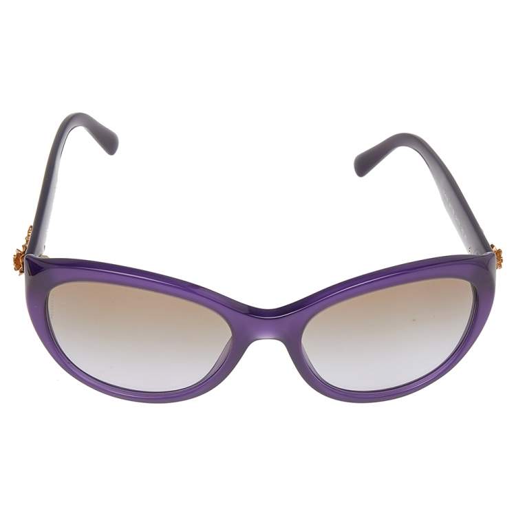Pre Owned Dolce & Gabbana Purple/Brown Gradient DG 4160 Cat-Eye Sunglasses