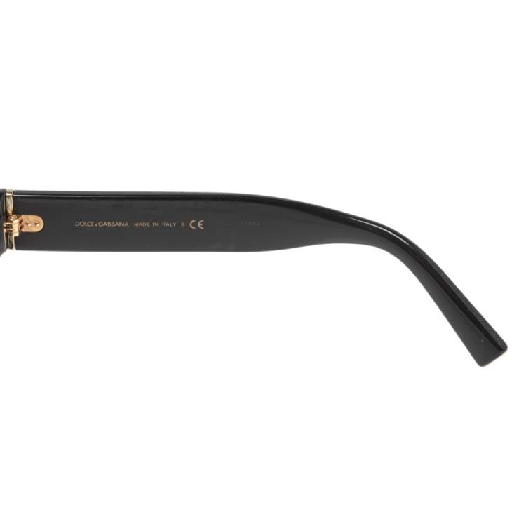 Pre Owned Dolce & Gabbana Black  Acetate DG4356-F Square Sunglasses