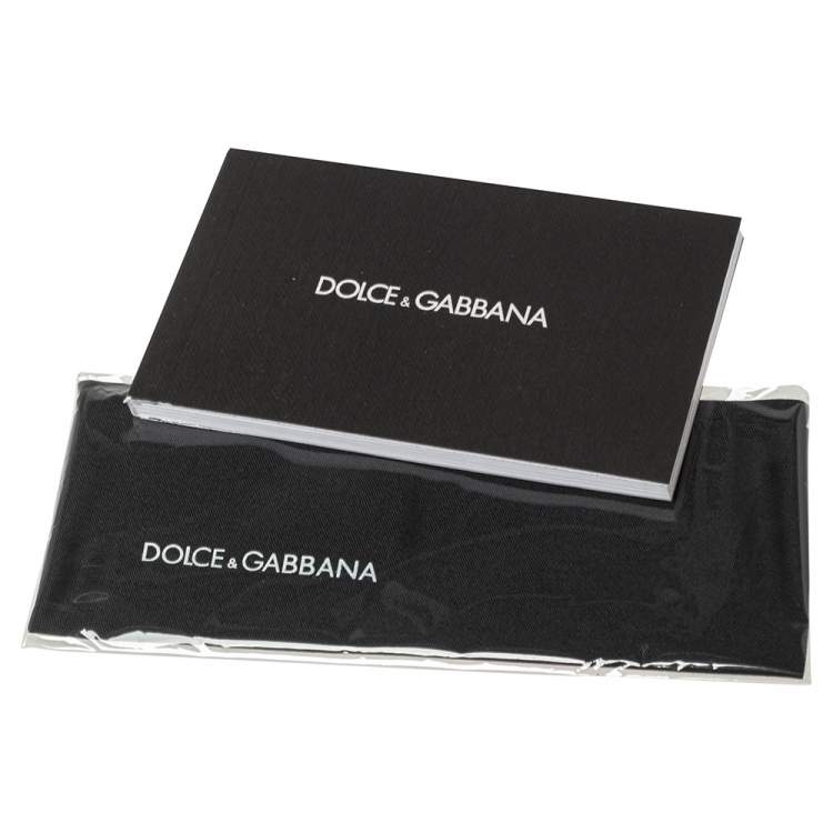 Pre Owned Dolce & Gabbana Gold/Black Tone Metal DG2225 Devotion Collection Gradient Sunglasses