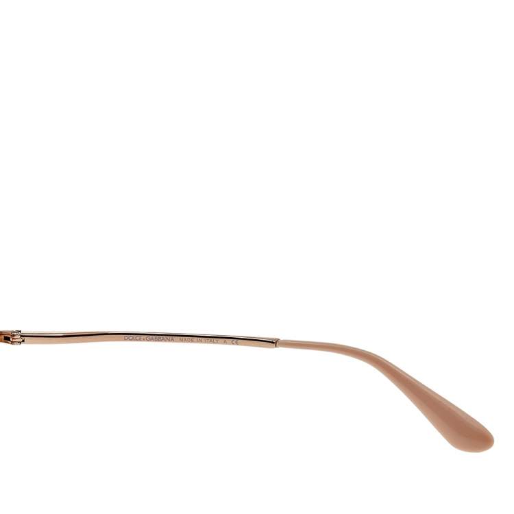 Pre Owned Dolce & Gabbana Rose GoldMetal/Pink Gradient DG 2155 Round Sunglasses