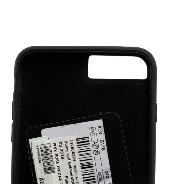 Pre Owned Dolce & Gabbana Multicolor Rose Print Leather iPhone 7/8 Plus Case