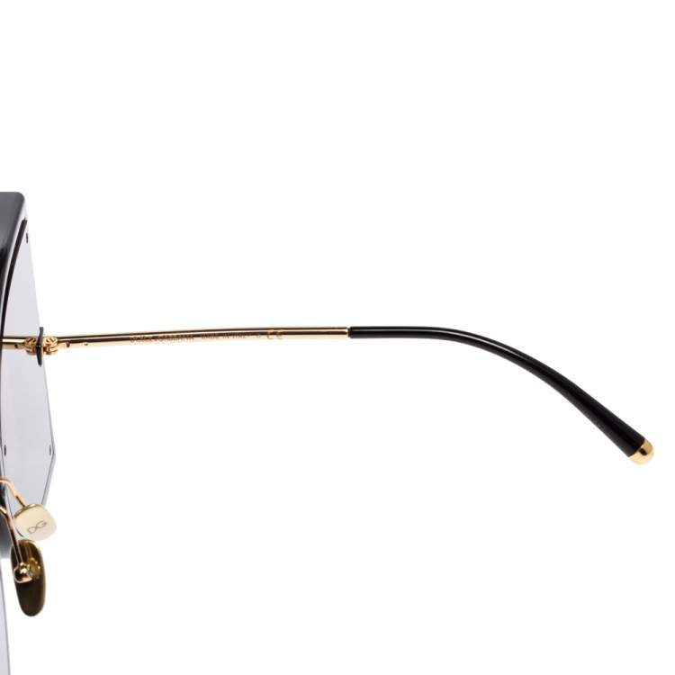 Pre Owned Dolce & Gabbana Black Acetate DG6121 DG Crystals Sunglasses