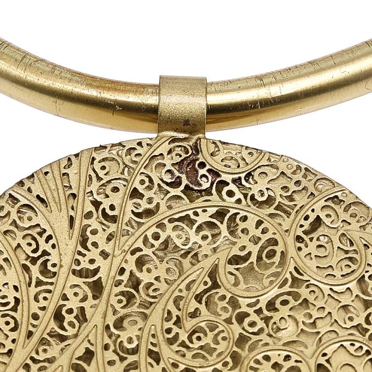 Pre Owned Dolce & Gabbana Gold Tone Monete Roman Coin Choker Necklace