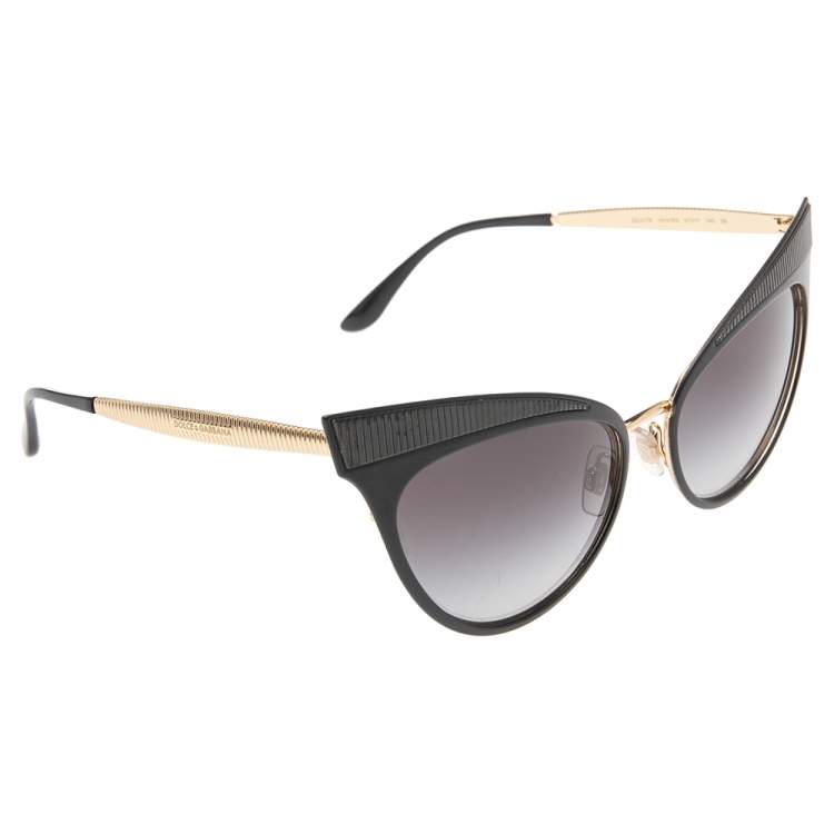 Pre Owned Dolce & Gabbana Black DG2178 Gradient Cat Eye Sunglasses