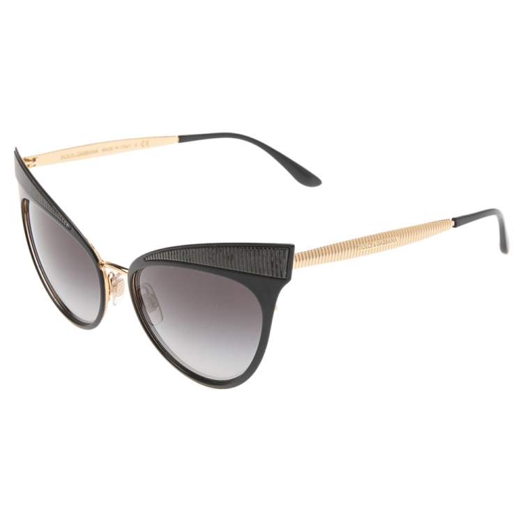 Pre Owned Dolce & Gabbana Black DG2178 Gradient Cat Eye Sunglasses