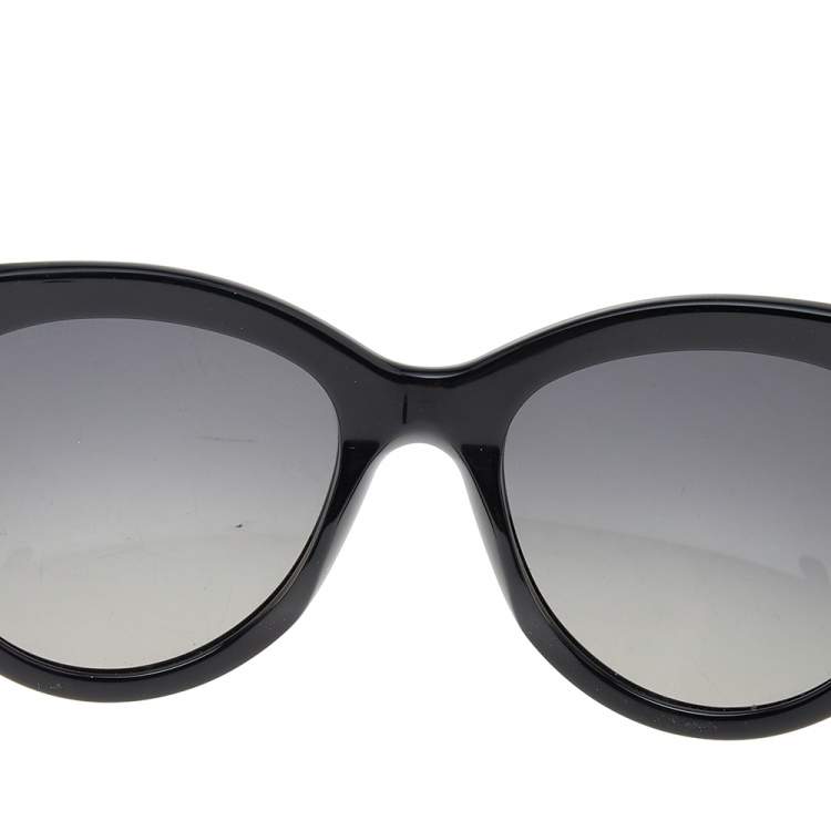 Pre Owned Dolce & Gabbana Black/ Grey Gradient DG 4211 Polarized Cat Eye Sunglasses