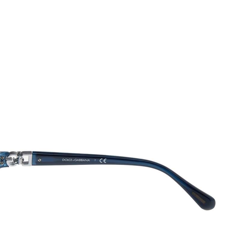 Pre Owned Dolce & Gabbana Blue Animal/Blue Gradient DG 4163P Oversized Sunglasses