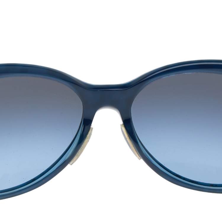 Pre Owned Dolce & Gabbana Blue Animal/Blue Gradient DG 4163P Oversized Sunglasses