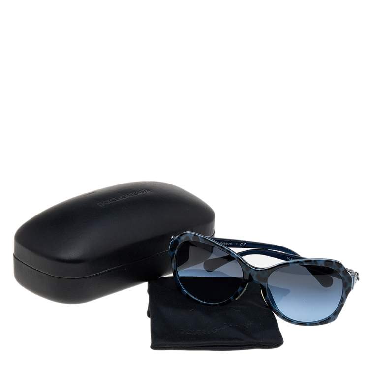 Pre Owned Dolce & Gabbana Blue Animal/Blue Gradient DG 4163P Oversized Sunglasses