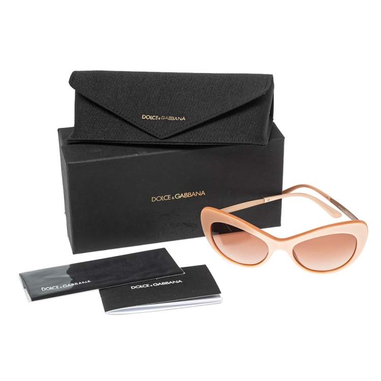 Pre Owned Dolce & Gabbana Plum DG4307B Gradient Cat Eye Sunglasses