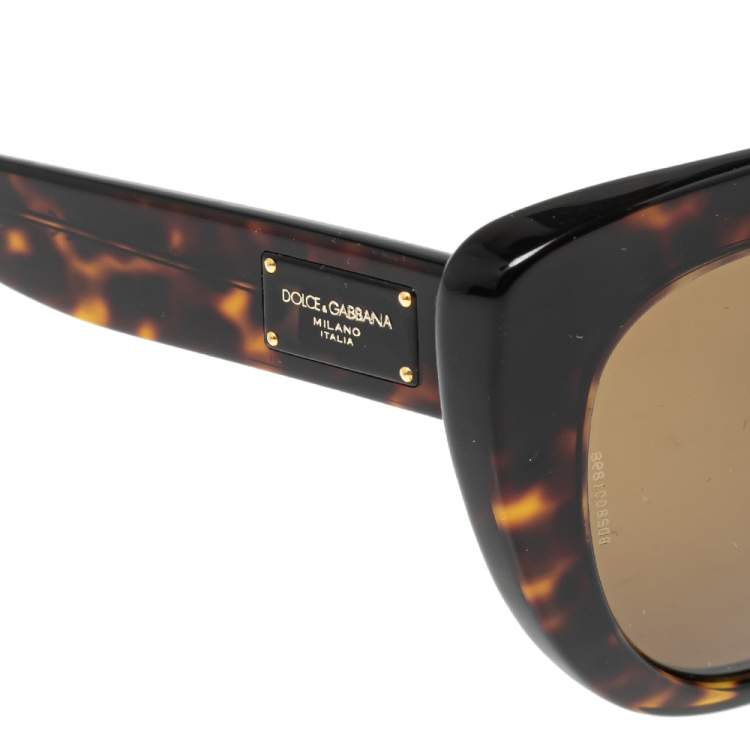 Pre Owned Dolce & Gabbana Brown Tortoise DG4287 Butterfly Sunglasses