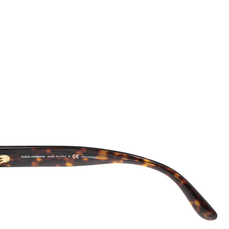 Pre Owned Dolce & Gabbana Brown Tortoise DG4287 Butterfly Sunglasses