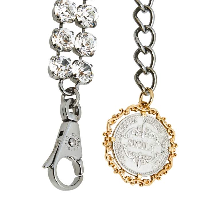 Pre Owned Dolce & Gabbana Crystal Embellished Waist Belt