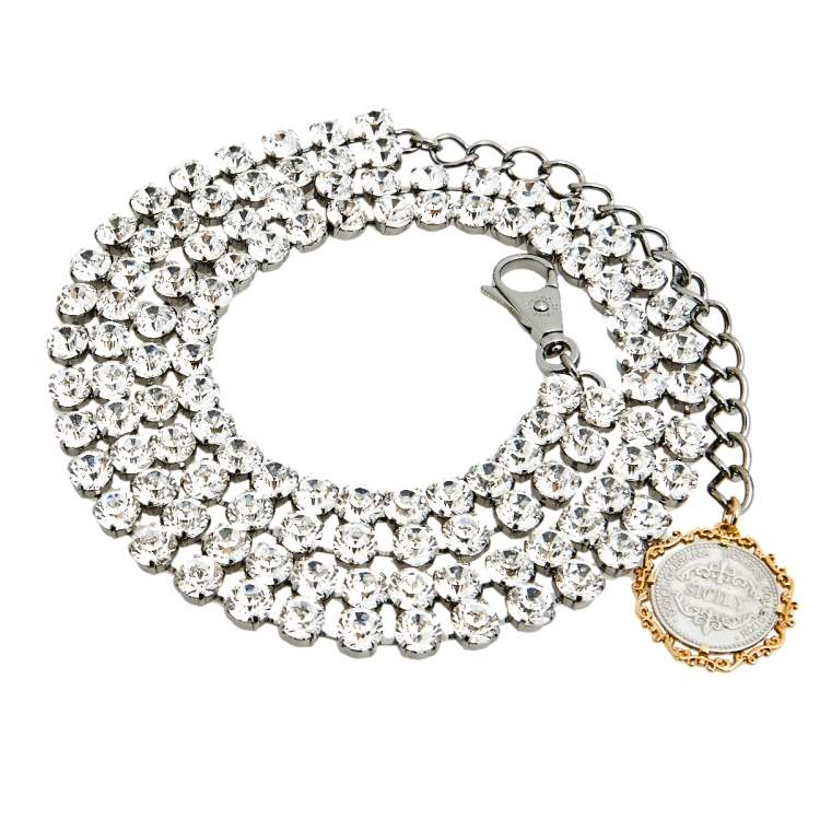 Pre Owned Dolce & Gabbana Crystal Embellished Waist Belt
