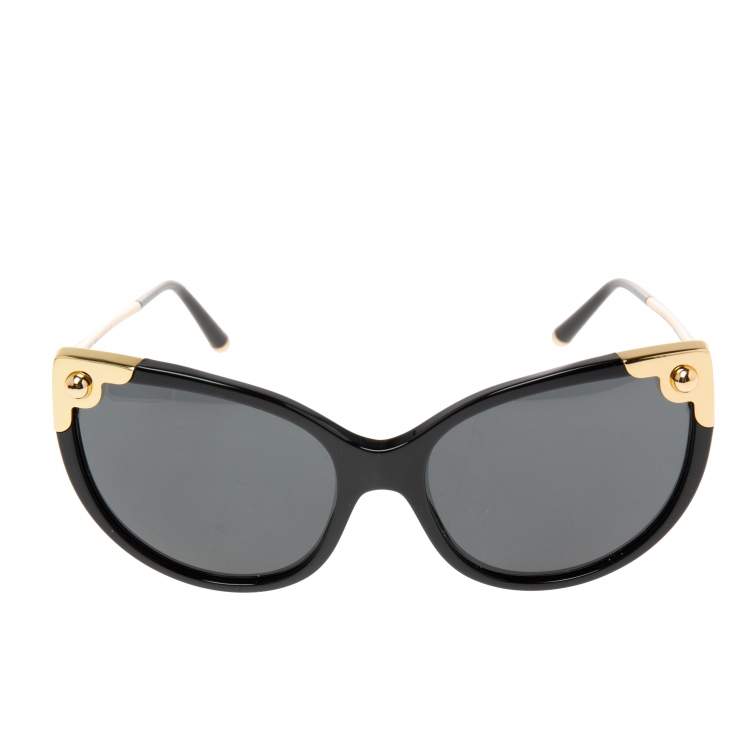 Pre Owned Dolce & Gabbana Black/Grey DG4337 Cat Eye Sunglasses