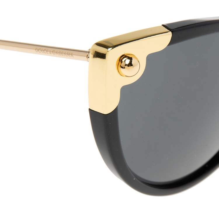 Pre Owned Dolce & Gabbana Black/Grey DG4337 Cat Eye Sunglasses