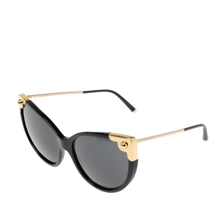 Pre Owned Dolce & Gabbana Black/Grey DG4337 Cat Eye Sunglasses