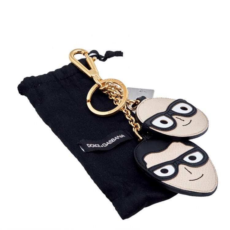 Pre Owned Dolce & Gabbana Face Charm of The Designers Keyring