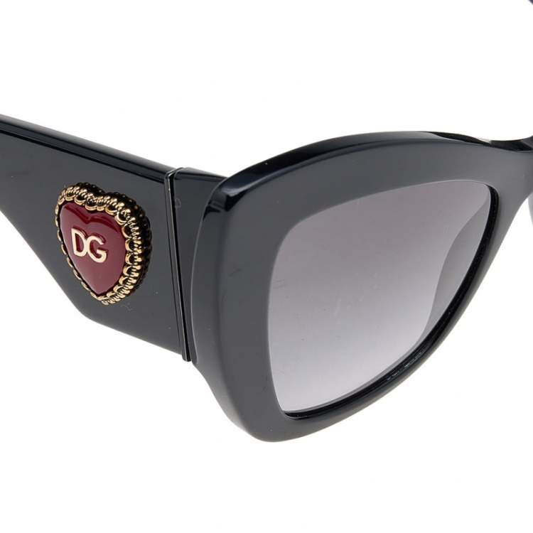 Pre Owned Dolce & Gabbana Black / Grey Gradient DG 4349 Cat Eye Sunglasses