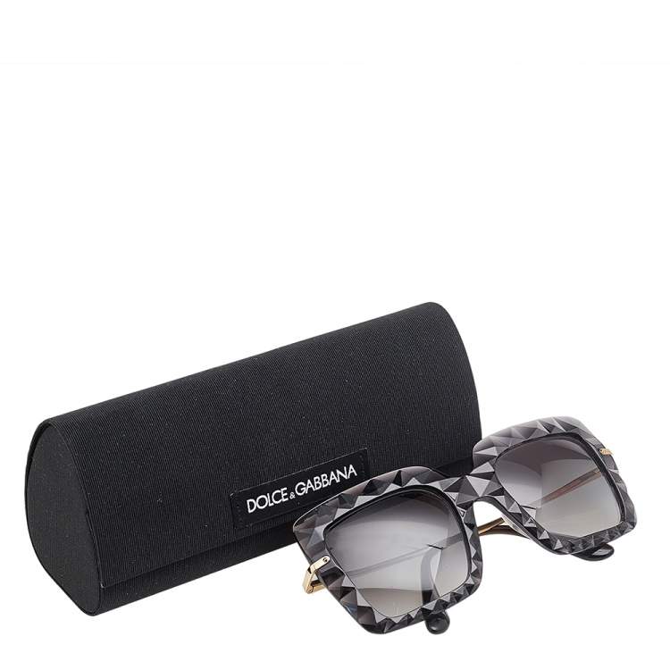 Pre Owned Dolce & Gabbana Grey/ Grey Gradient DG 6111 Square Sunglasses