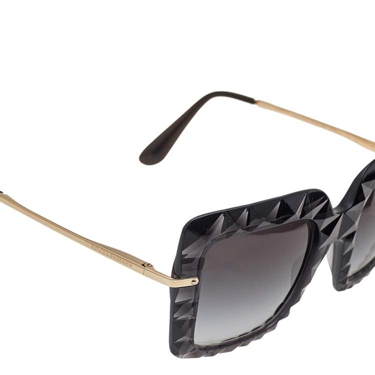 Pre Owned Dolce & Gabbana Grey/ Grey Gradient DG 6111 Square Sunglasses