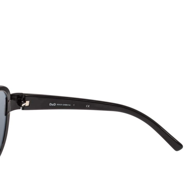 Pre Owned Dolce & Gabbana Black 6054 Oval Sunglasses