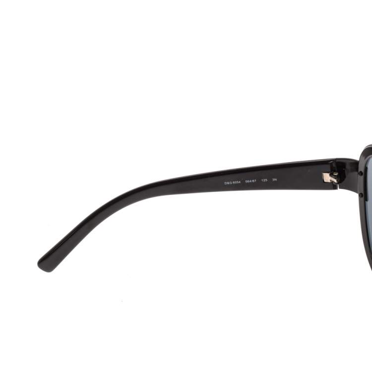 Pre Owned Dolce & Gabbana Black 6054 Oval Sunglasses