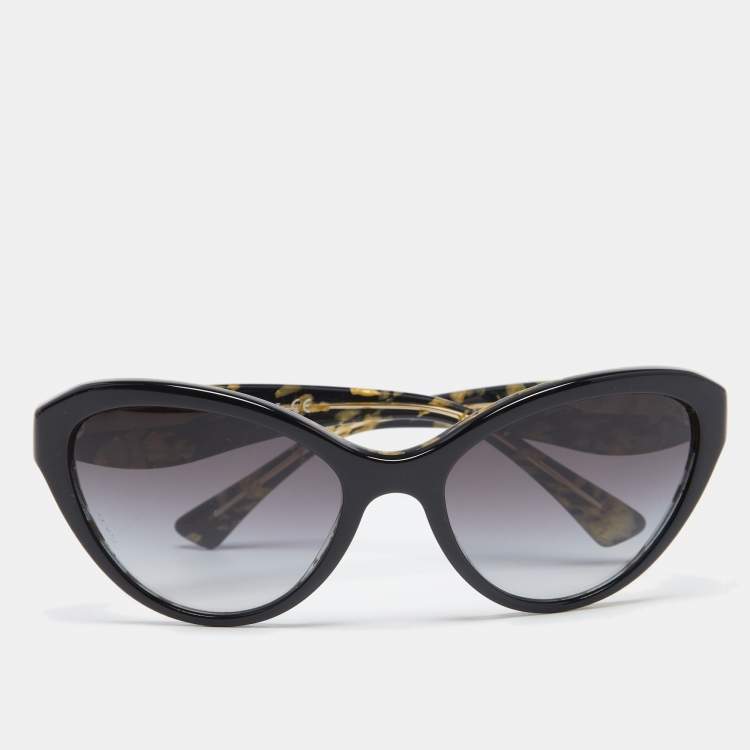 Pre Owned Dolce & Gabbana Black DG4199 Cat Eye Gradient Sunglasses