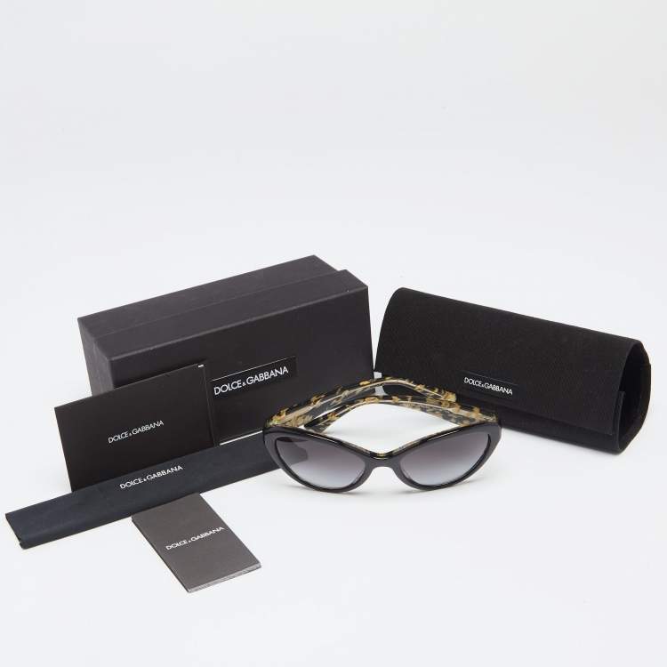 Pre Owned Dolce & Gabbana Black DG4199 Cat Eye Gradient Sunglasses
