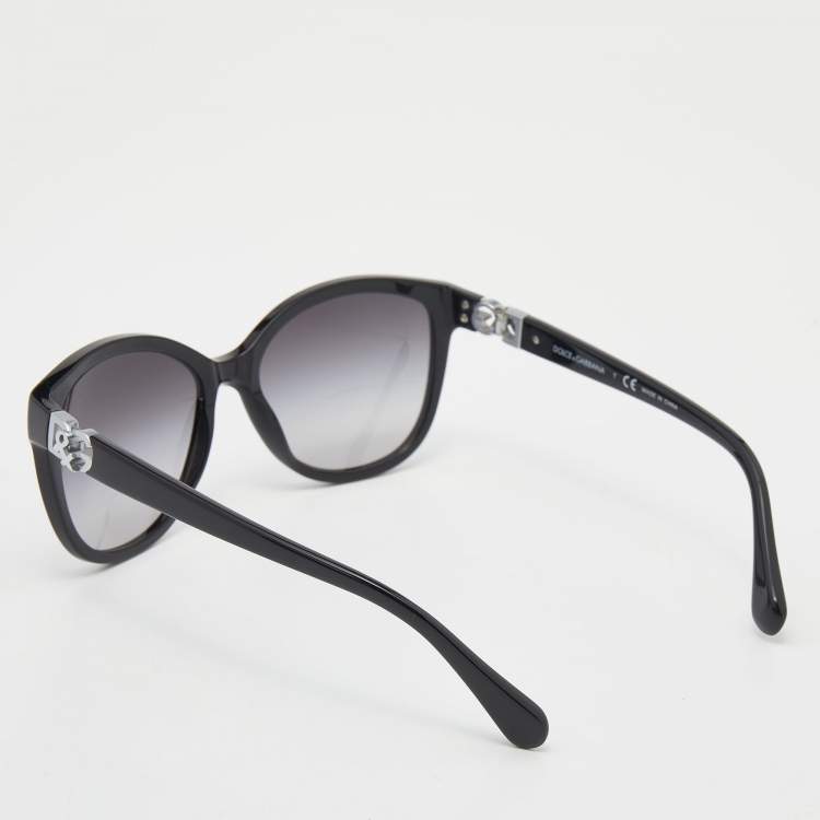 Pre Owned Dolce & Gabbana Black/Silver Black Gradient DG4162P Cat-Eye Sunglasses