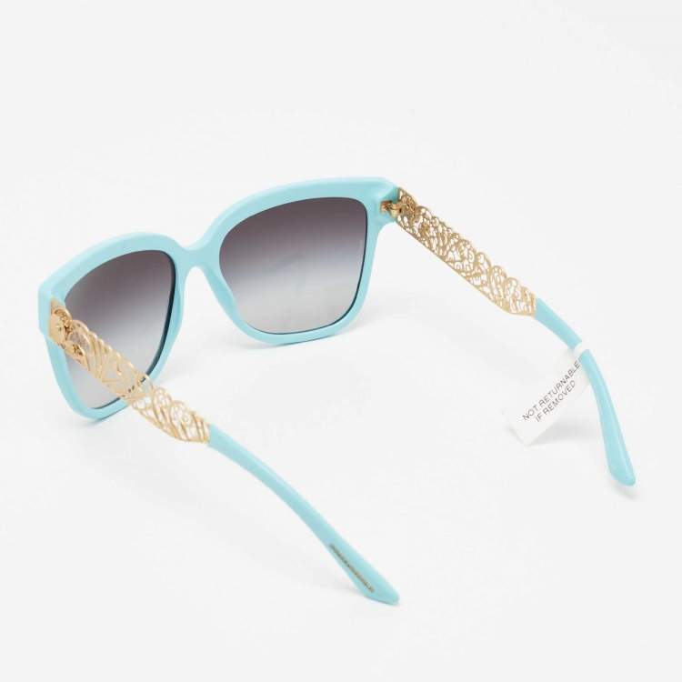 Pre Owned Dolce & Gabbana Blue DG4212 Filigree Cat Eye Sunglasses
