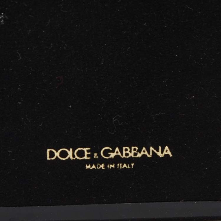 Pre Owned Dolce & Gabbana Red Leather Embellished iPhone 6 Plus Cover