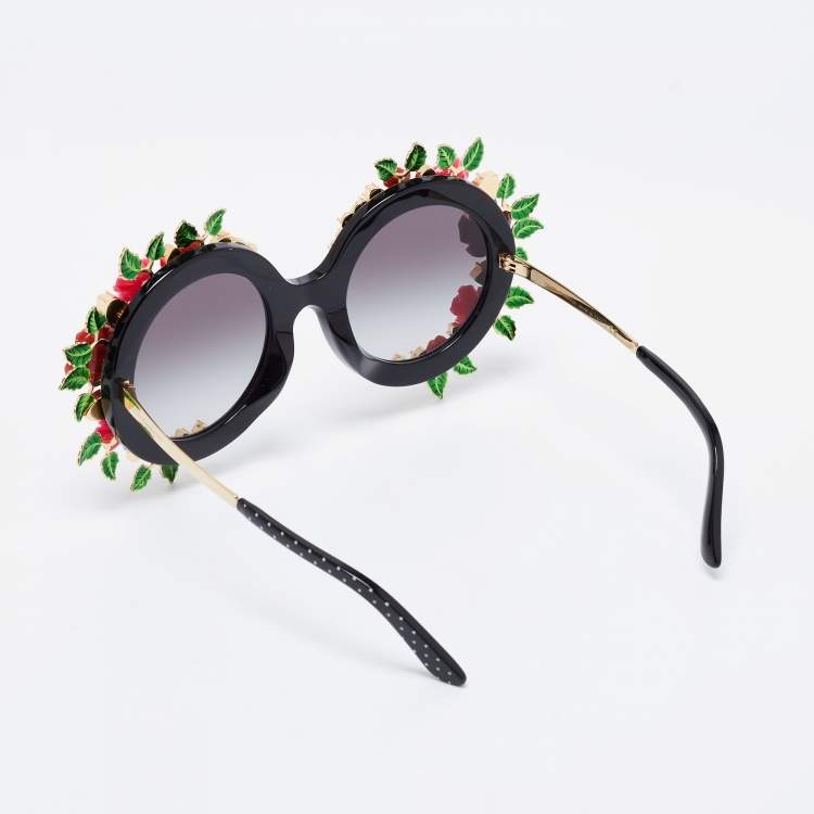 Pre Owned Dolce & Gabbana Multicolor Crazy For Sicily Oversized Sunglasses