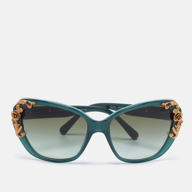 Dolce & Gabbana Opal Green/ Green Gradient DG4167 Sicilian Baroque  Sunglasses Dolce & Gabbana | TLC