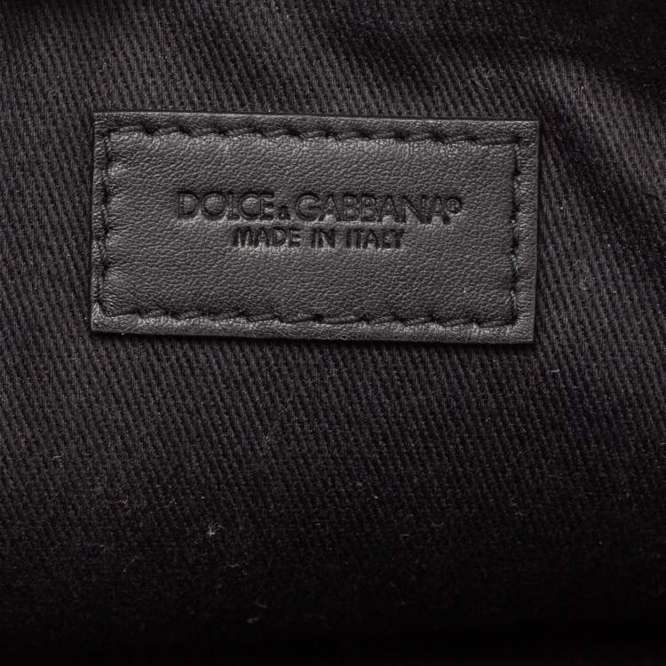 Pre Owned Dolce & Gabbana Multicolor Printed Leather Cosmetic Pouch