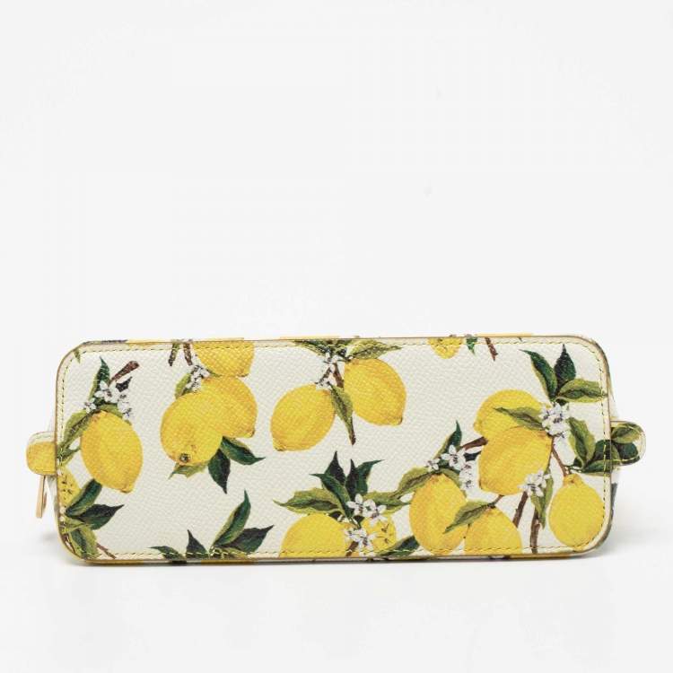 Pre Owned Dolce & Gabbana Multicolor Printed Leather Cosmetic Pouch