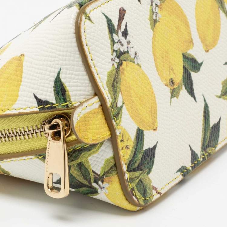 Pre Owned Dolce & Gabbana Multicolor Printed Leather Cosmetic Pouch