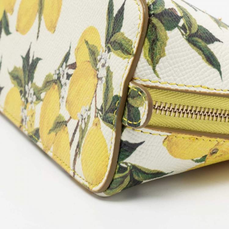 Pre Owned Dolce & Gabbana Multicolor Printed Leather Cosmetic Pouch