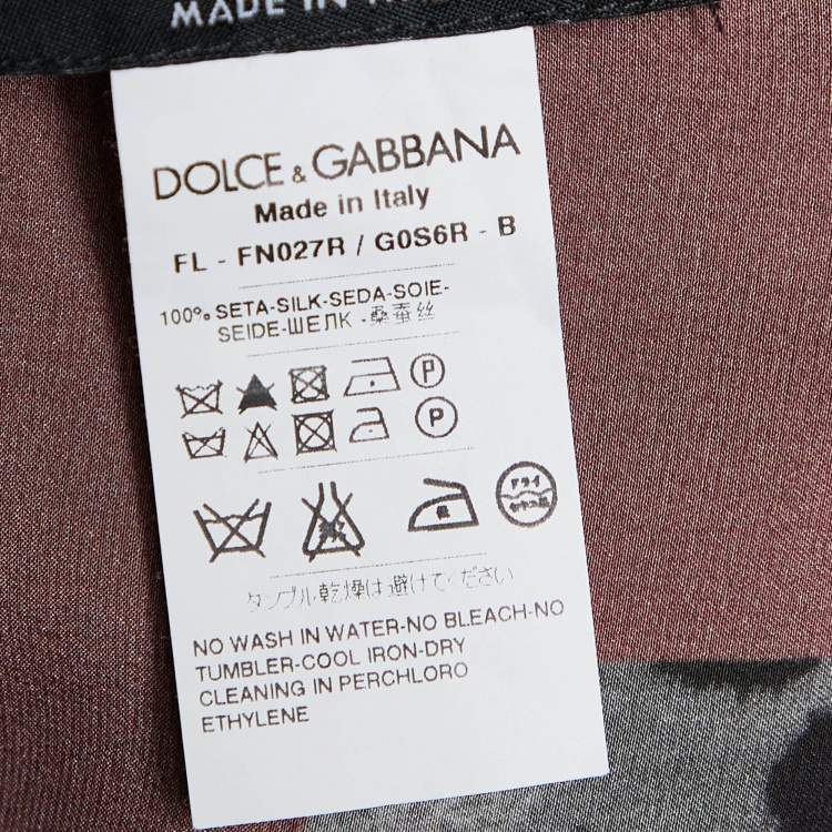 Pre Owned Dolce & Gabbana Grey Leopard Print Silk Satin Scarf